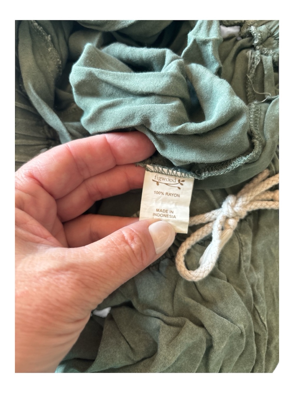 North Shore Olive Ruffle Drawstring Pants - Picture 7 of 7